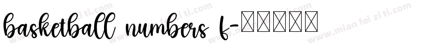 basketball numbers f字体转换